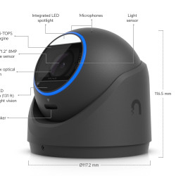 Cameră de supraveghere Turret 4K UniFi Ubiquiti G6 Pro PoE+, UVC-G6-Pro-Turret-B