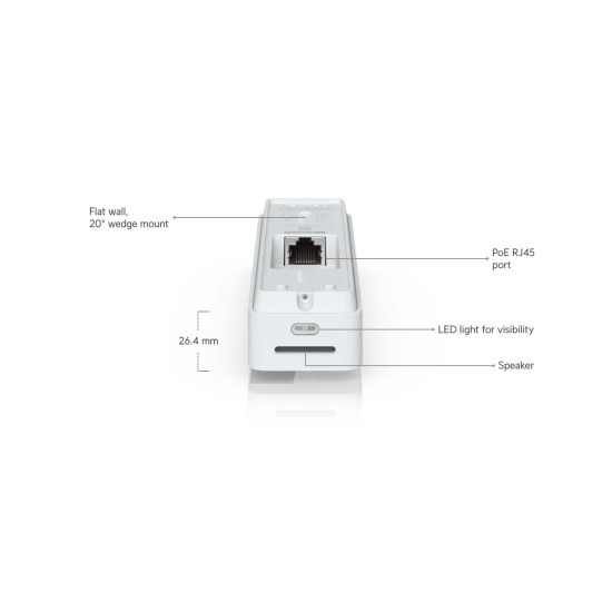 Sonerie video PoE UniFi Ubiquiti Doorbell Lite, Albă, UVC-Doorbell-Lite-W