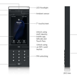 Interfon IP pentru control acces UniFi Ubiquiti G3 Intercom cu Touch Pass, UA-G3-Intercom