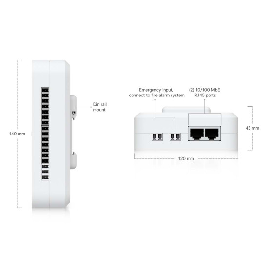 Hub control acces pentru 2 uși UniFi Ubiquiti Retrofit Hub, Wiegand și OSDP, UA-Retrofit-Hub-2