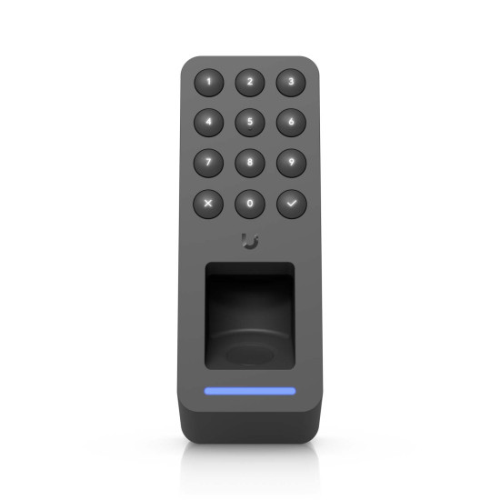 Cititor control acces OSDP cu amprentă, NFC și tastatură UniFi Ubiquiti Retrofit Reader Fingerprint, Negru, UA-Retrofit-Reader-Fingerprint-B