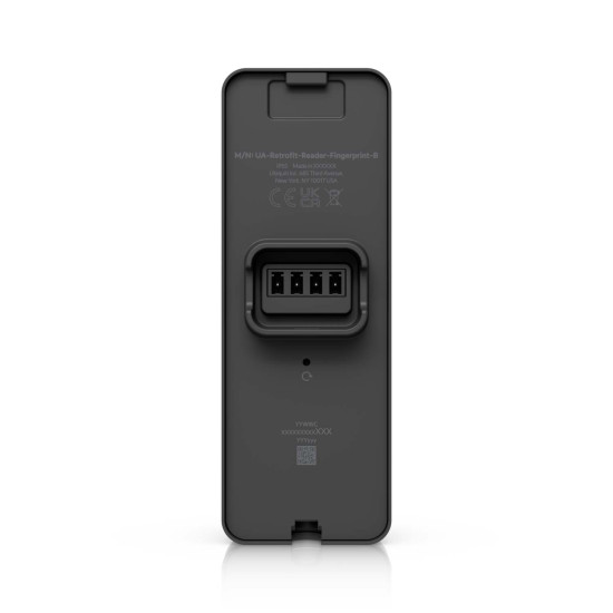 Cititor control acces OSDP cu amprentă, NFC și tastatură UniFi Ubiquiti Retrofit Reader Fingerprint, Negru, UA-Retrofit-Reader-Fingerprint-B