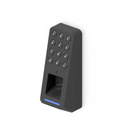 Cititor control acces OSDP cu amprentă, NFC și tastatură UniFi Ubiquiti Retrofit Reader Fingerprint, Negru, UA-Retrofit-Reader-Fingerprint-B