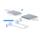 Extender PoE pe 2 fire UniFi Ubiquiti pentru cablu torsadat sau coaxial, UACC-Retrofit-PoE-2Wire