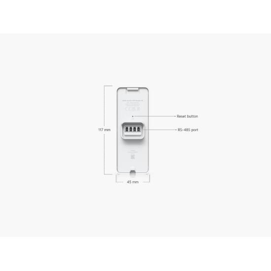 Ubiquiti UniFi Access Reader interior/exterior NFC RS 485 IP55 Alb, UA-Retrofit-Reader-W