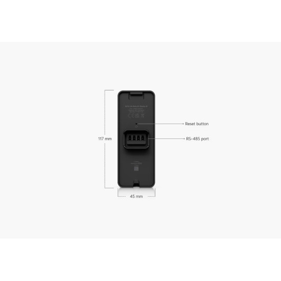 Ubiquiti UniFi Access Reader interior/exterior NFC RS 485 IP55 Negru, UA-Retrofit-Reader-B