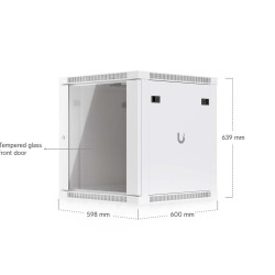 Dulap Rack 12U de perete UniFi Ubiquiti, Ventilatoare integrate, Panouri detașabile, UACC-Rack-12U-Wall-600-G