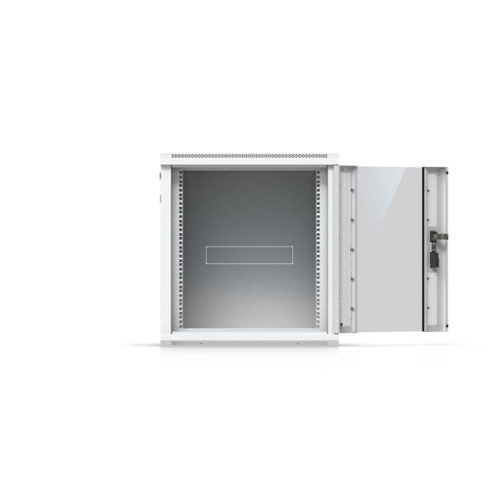 Dulap Rack Slim 12U de perete UniFi Ubiquiti, Ușă din sticlă, Ventilatoare integrate, UACC-Rack-12U-Wall-Slim