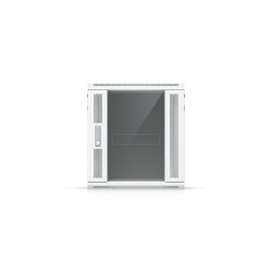 Dulap Rack Slim 12U de perete UniFi Ubiquiti, Ușă din sticlă, Ventilatoare integrate, UACC-Rack-12U-Wall-Slim