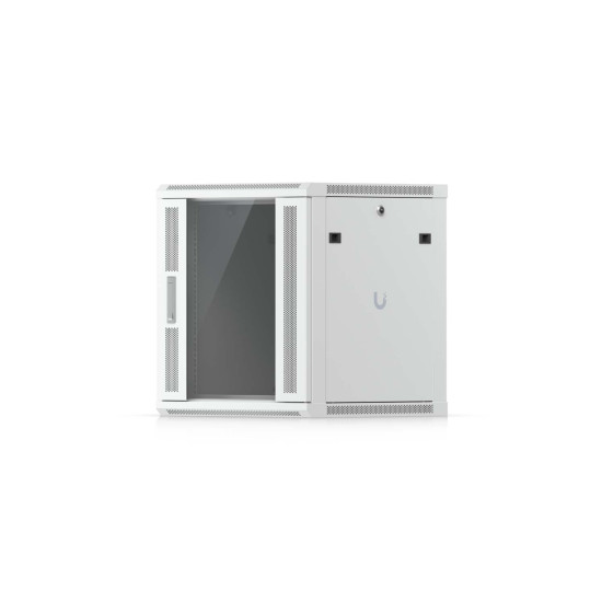 Dulap Rack Slim 12U de perete UniFi Ubiquiti, Ușă din sticlă, Ventilatoare integrate, UACC-Rack-12U-Wall-Slim