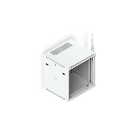 Dulap Rack Slim 12U de perete UniFi Ubiquiti, Ușă din sticlă, Ventilatoare integrate, UACC-Rack-12U-Wall-Slim