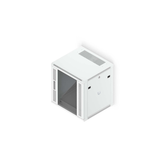 Dulap Rack Slim 12U de perete UniFi Ubiquiti, Ușă din sticlă, Ventilatoare integrate, UACC-Rack-12U-Wall-Slim