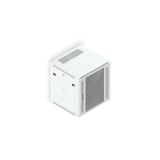 Dulap Rack Slim 12U de perete UniFi Ubiquiti, Ușă din sticlă, Ventilatoare integrate, UACC-Rack-12U-Wall-Slim