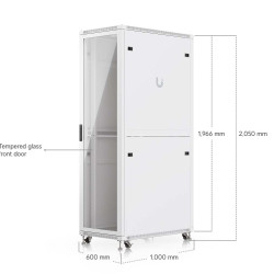 Dulap Rack 42U de podea UniFi Ubiquiti, Ventilatoare integrate, Panouri detașabile, UACC-Rack-42U-800-G