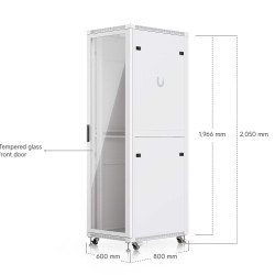 Dulap Rack 42U de podea UniFi Ubiquiti, Ventilatoare integrate, Panouri detașabile, UACC-Rack-42U-800-G