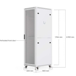 Dulap Rack 42U de podea UniFi Ubiquiti, Ventilatoare integrate, Panouri detașabile, UACC-Rack-42U-800-P