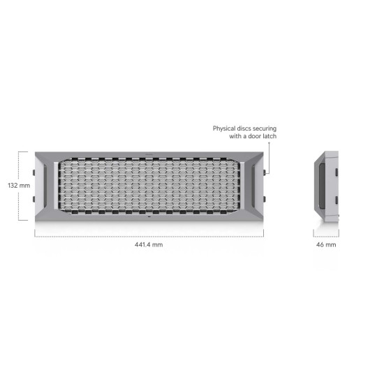 Panou frontal 3U de securitate UniFi Ubiquiti Bezel Lite, UACC-3U-Bezel-Lite