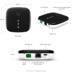 Unitate optică ONU XG-PON UISP Fiber XG UniFi Ubiquiti, 10 Gbps, UISP-FIBER-XG