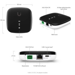 Unitate optică ONU XGS-PON UISP Fiber XGS UniFi Ubiquiti, 10 Gbps, UISP-FIBER-XGS