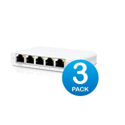Switch Ubiquiti UniFi cu 5 porturi Gigabit, managed, carcasa plastic, Pachet de 3 Bucăți - USW-FLEX-MINI-3