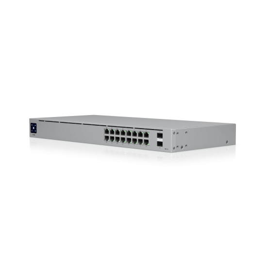 Switch PoE Ubiquiti UniFi cu 16 porturi Gigabit, 2xSFP, managed, rackabil - USW-16-POE