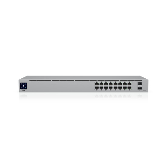 Switch PoE Ubiquiti UniFi cu 16 porturi Gigabit, 2xSFP, managed, rackabil - USW-16-POE