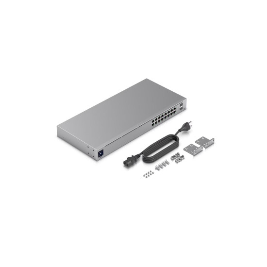Switch PoE Ubiquiti UniFi cu 16 porturi Gigabit, 2xSFP, managed, rackabil - USW-16-POE