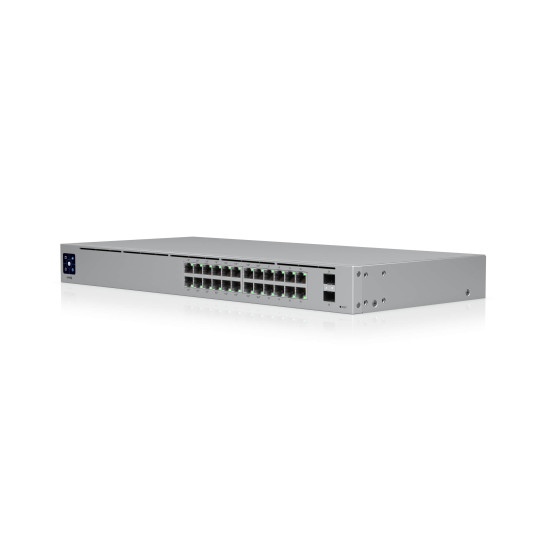 Switch PoE Ubiquiti UniFi cu 24 porturi Gigabit, 2xSFP, managed, rackabil - USW-24-POE