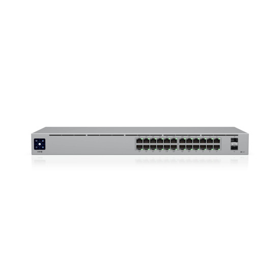 Switch PoE Ubiquiti UniFi cu 24 porturi Gigabit, 2xSFP, managed, rackabil - USW-24-POE
