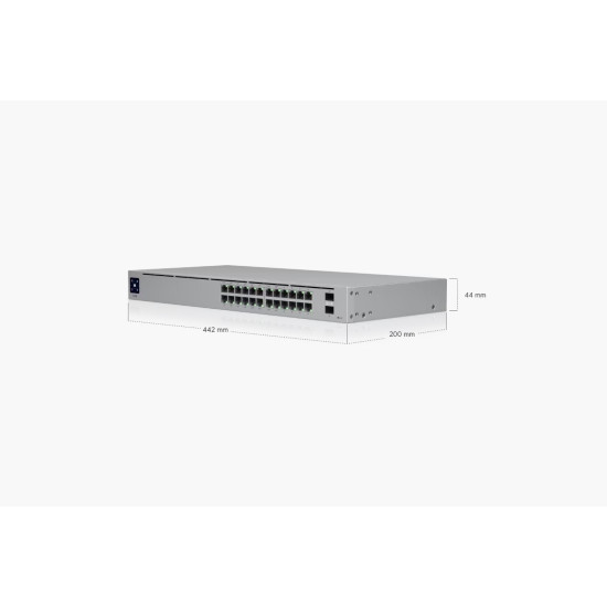 Switch PoE Ubiquiti UniFi cu 24 porturi Gigabit, 2xSFP, managed, rackabil - USW-24-POE