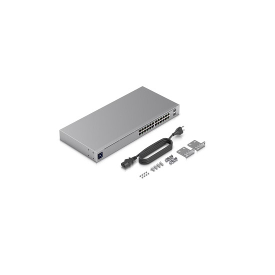 Switch PoE Ubiquiti UniFi cu 24 porturi Gigabit, 2xSFP, managed, rackabil - USW-24-POE