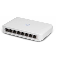 Switch PoE Ubiquiti UniFi cu 8 porturi Gigabit, managed, carcasa plastic - USW-LITE-8-POE