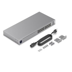 Switch Ubiquiti UniFi cu 24 porturi Gigabit, 2xSFP, managed, rackabil - US-24