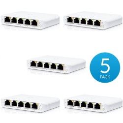 Switch Ubiquiti UniFi cu 5 porturi Gigabit, managed, carcasa plastic, Pachet de 5 Bucăți - USW-FLEX-MINI-5