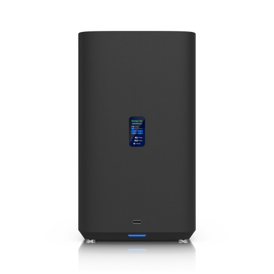 NAS compact UniFi Ubiquiti UNAS 4, 4 Bay HDD/SSD, 2 Sloturi M.2 NVMe, 2.5 GbE, USB-C, Negru, UNAS-4-B