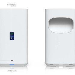NAS compact UniFi Ubiquiti UNAS 4, 4 Bay HDD/SSD, 2 Sloturi M.2 NVMe, 2.5 GbE, USB-C, Alb, UNAS-4-W