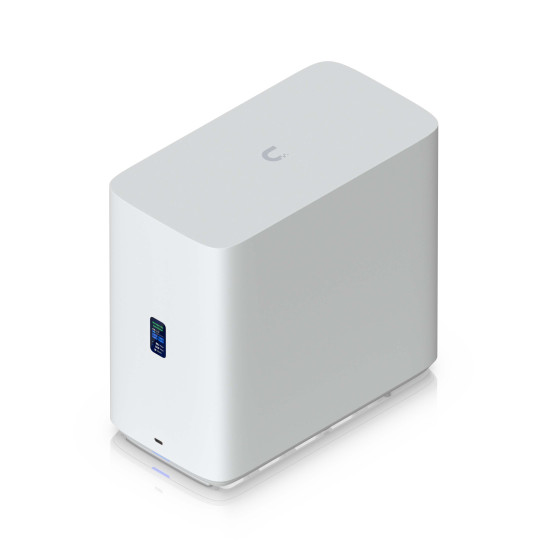 NAS compact UniFi Ubiquiti UNAS 4, 4 Bay HDD/SSD, 2 Sloturi M.2 NVMe, 2.5 GbE, USB-C, Alb, UNAS-4-W