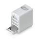 NAS compact UniFi Ubiquiti UNAS 4, 4 Bay HDD/SSD, 2 Sloturi M.2 NVMe, 2.5 GbE, USB-C, Alb, UNAS-4-W