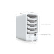 NAS compact UniFi Ubiquiti UNAS 4, 4 Bay HDD/SSD, 2 Sloturi M.2 NVMe, 2.5 GbE, USB-C, Alb, UNAS-4-W