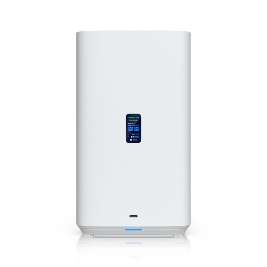 NAS compact UniFi Ubiquiti UNAS 4, 4 Bay HDD/SSD, 2 Sloturi M.2 NVMe, 2.5 GbE, USB-C, Alb, UNAS-4-W