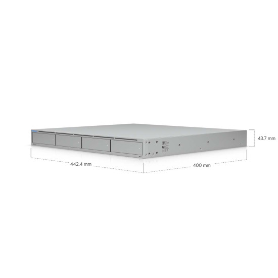 NAS 1U UniFi Ubiquiti UNAS Pro 4, 4 Bay HDD/SSD, 2 Sloturi M.2 NVMe, 10 Gbps, UNAS-Pro-4