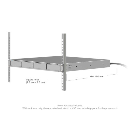 NAS 1U UniFi Ubiquiti UNAS Pro 4, 4 Bay HDD/SSD, 2 Sloturi M.2 NVMe, 10 Gbps, UNAS-Pro-4
