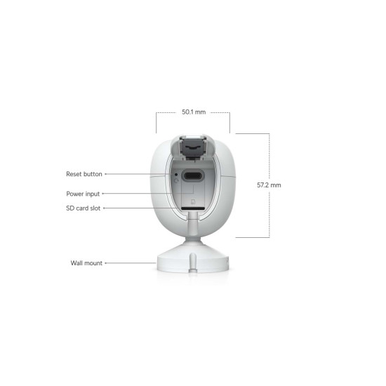Cameră WiFi UniFi Ubiquiti G6 Instant 4K cu AI și Audio Bidirecțional, UVC-G6-INS-W