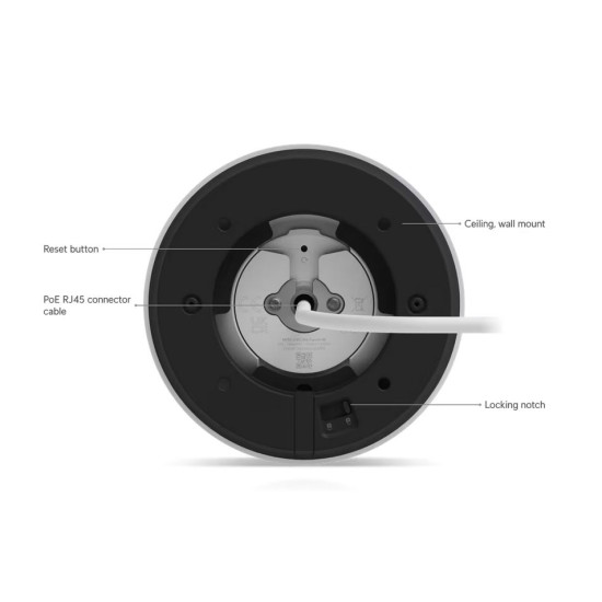 Cameră Video IP indoor/outdoor Ubiquiti UniFi Protect G6 IP66 4K, UVC-G6-Turret-W