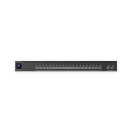 Switch Enterprise Audio/Video UniFi Ubiquiti, 20 Porturi 10G SFP+ și 2 Porturi 100G QSFP28, EAV-Fiber