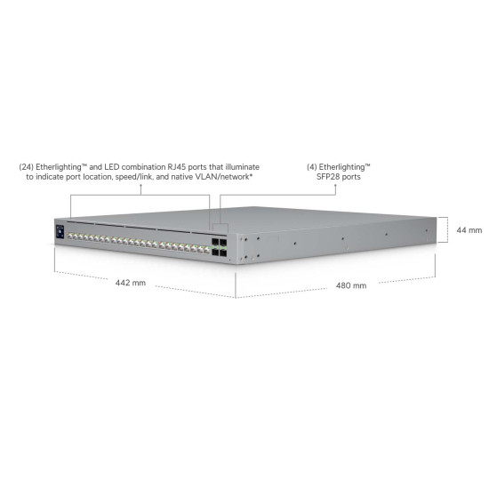 Switch Enterprise Campus UniFi Ubiquiti, 24 Porturi SFP+ PoE, ECS-24S-PoE