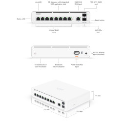 Consolă de management UISP cu Switch și Gateway Multi-Gigabit UniFi Ubiquiti, UISP-Console