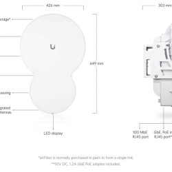 Bridge PtP 24 GHz Hi-Density airFiber 24 HD UniFi Ubiquiti, 2 Gbps, AF-24HD