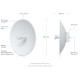 Bridge PtP 5 GHz airMAX PowerBeam 5AC 500 UniFi Ubiquiti, PBE-5AC-500