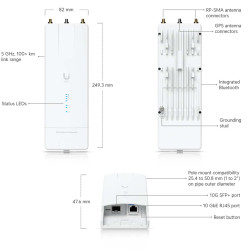 Stație PtMP Dual 5 GHz WiFi 7 Wave MLO5 UniFi Ubiquiti, MLO, Wave-MLO5